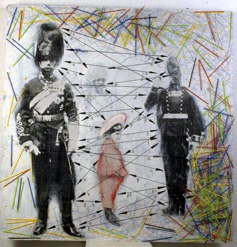 A Child is Being Beaten - Mixed-Media Drawing