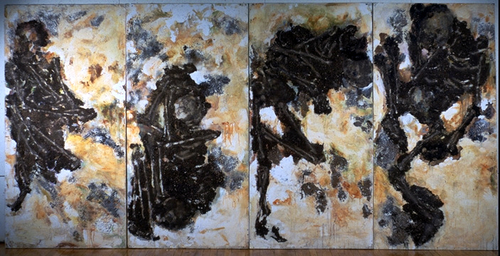Fossil - Bone Series - Mixed-Media Painting