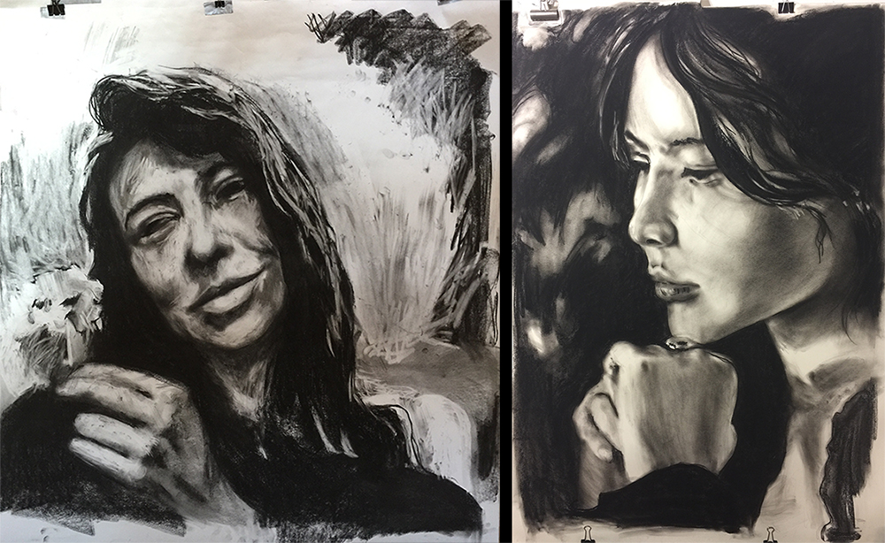 Two Friends with Flowers